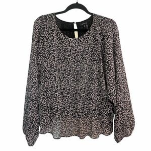 STATE Blouse with Micro Floral Print